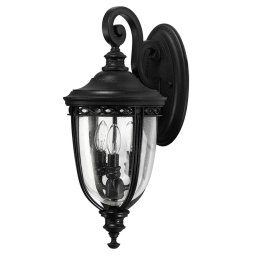 FEISS English Bridle wall lantern IP44 Ø 21.6 cm black