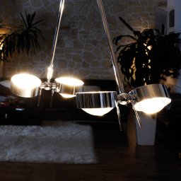 Top Light PUK CEILING ceiling light, 4-bulb, chrome