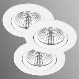 Nordlux Freemont LED downlight 2,700 K set of 3, white