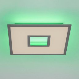 JUST LIGHT. GmbH Recess LED ceiling light, remote control RGBW