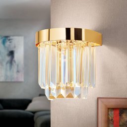 ORION Prism LED wall light with up and downlight, gold