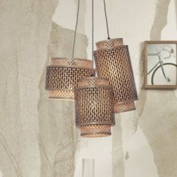 GOOD & MOJO Bhutan pendant light bundled, 3-bulb