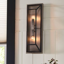 HINKLEY Fulton wall light, bronze, two-bulb