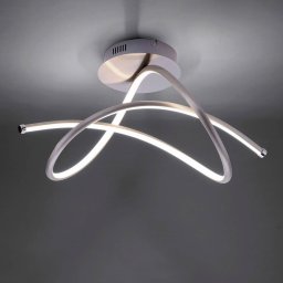 JUST LIGHT. GmbH Violetta LED ceiling light, curved, steel