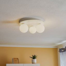 SIGMA Ceiling light Firn, round, 3-bulb, white