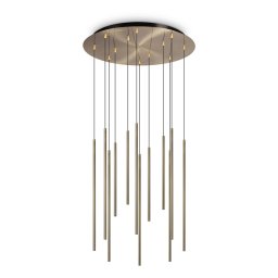 Ideallux Ideal Lux Filo LED hanging light 12-bulb brass