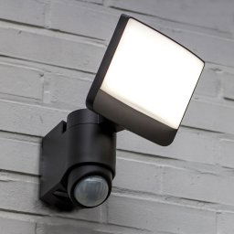 LUTEC Sunshine solar spotlight, panel 18 cm sensor 7W