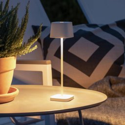 Konstsmide Capri Mini LED table lamp for outdoors, white