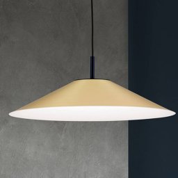 ORION Gourmet LED pendant light, matt brass lampshade