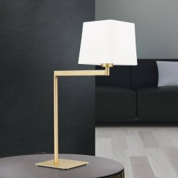 ORION Carlton textile table lamp, matt brass
