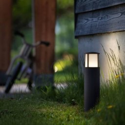 Philips LED pillar light Stock in a modern lantern design