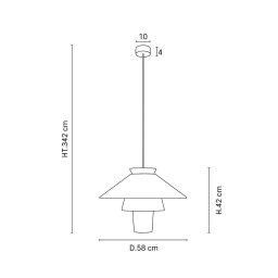 MARKET SET Ruche pendant light, Ø 58 cm, ochre