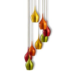 Searchlight Mutli-coloured hanging light Vibrant, 8-light