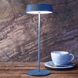 Deko-Light Miram LED table lamp, battery, dimmable, blue