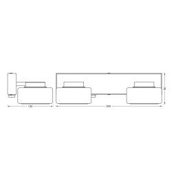 LEDVANCE LED wall light Orbis Flame, 2-bulb, black, IP44