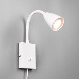 Trio Lighting Wanda wall light with plug, matt white