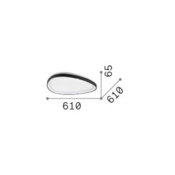 Ideallux Ideal Lux Gemini LED ceiling light, black, 61 cm, on/off