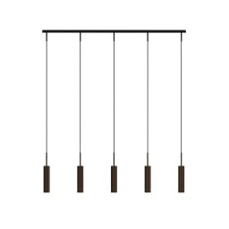 Audo Copenhagen Audo Tubulaire Rail pendant light, 5-bulb, bronze-coloured, aluminium