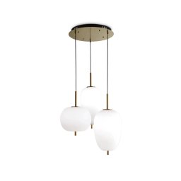 Ideallux Ideal Lux Umile LED hanging 3-bulb brass/white