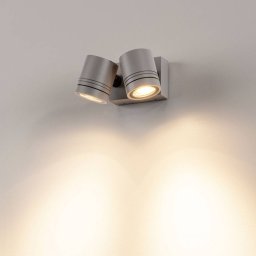 SLV Myra outdoor wall lamp, 2-bulb, grey