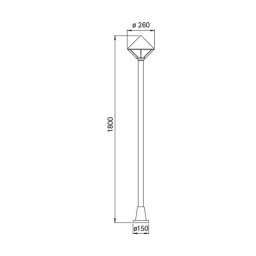 Albert Leuchten Modern lamp post 179, white