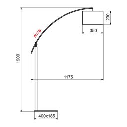 Aluminor Rainbow floor lamp ebony/chrome