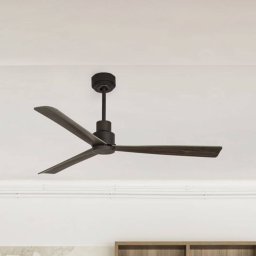 FARO BARCELONA Nassau ceiling fan, DC, 3 blades, dark brown