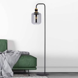 Nowa Ando floor lamp with a glass lampshade
