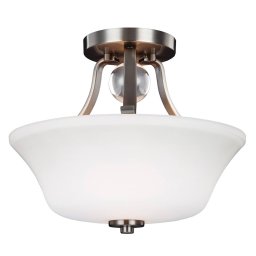 FEISS Evington semi-flush ceiling light, nickel
