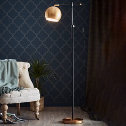 Markslöjd Chester floor lamp made of metal, bronze