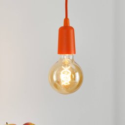 SOLLUX LIGHTING Brasil pendant light, orange, 1-bulb