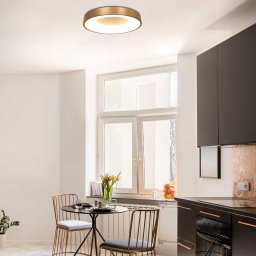 Steinhauer LED ceiling light Ringlede 2,700 K Ø 48 cm gold