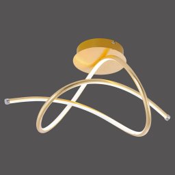 JUST LIGHT. GmbH Violetta LED ceiling light, curved, gold