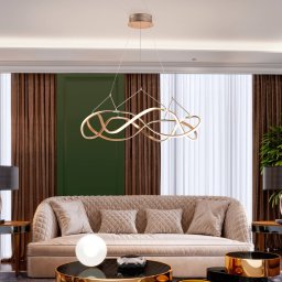 Schuller Valencia Molly LED pendant light remote Ø 80 cm rose gold