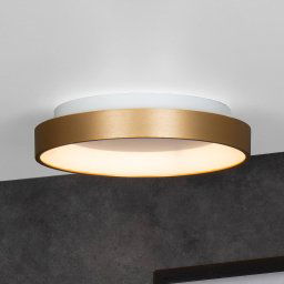 Lucide Vidal LED ceiling light, gold, Ø 28 cm, dimmable, acrylic
