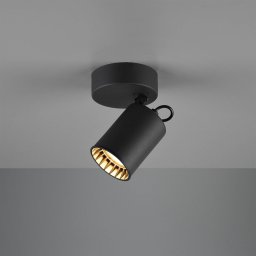 Trio Lighting Pago wall spotlight, one-bulb, black