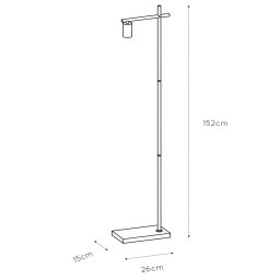 Lucide Leanne floor lamp, black