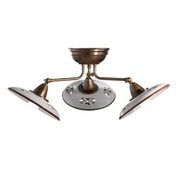 Cremasco Bassano - three-bulb ceramic ceiling light brown