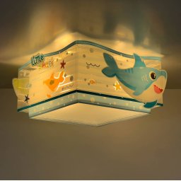 Dalber Little Shark ceiling lamp sea motif 1-bulb