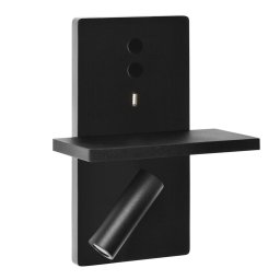 LEDS-C4 E-Lamp LED wall light with spot, black