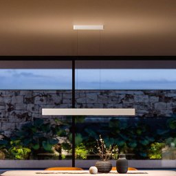 Linea Light LED pendant light Satori, length 114.4 cm, white, 2,700 K, aluminium