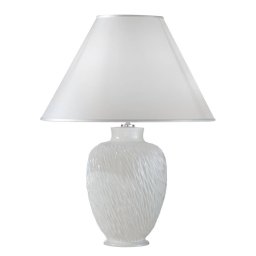 austrolux Chiara table lamp, ceramic, white, Ø 40 cm