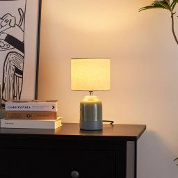 Pauleen Sandy Glow table lamp, cream/green