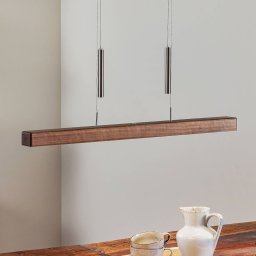 HerzBlut Leonora hanging lamp down 85 cm walnut