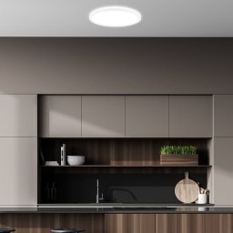 Briloner LED ceiling light Tava A, Ø 29 cm, plastic, white