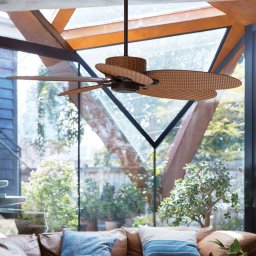 Beacon Lighting Beacon ceiling fan Fijian II, brown, Ø 132 cm, quiet