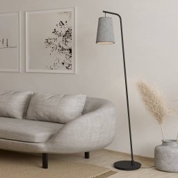 EGLO Alsager floor lamp with a felt lampshade