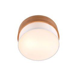 Trio Lighting Seasons ceiling lamp, wood/white Ø 30 cm