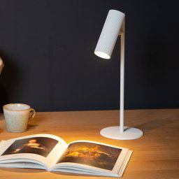 Lucide Clubs table lamp, rotatable pivotable head, black