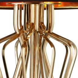 Searchlight Ethan table lamp marble base and fabric lampshade